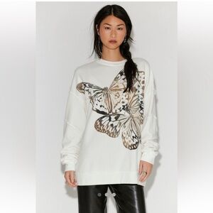 Free People & Ragabond Studio Collab Camden Midnight Butterfly Sz XS NWT $128